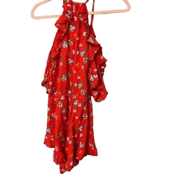 Winston White Red floral cold shoulder Romio Romper size small - Picture 5 of 10